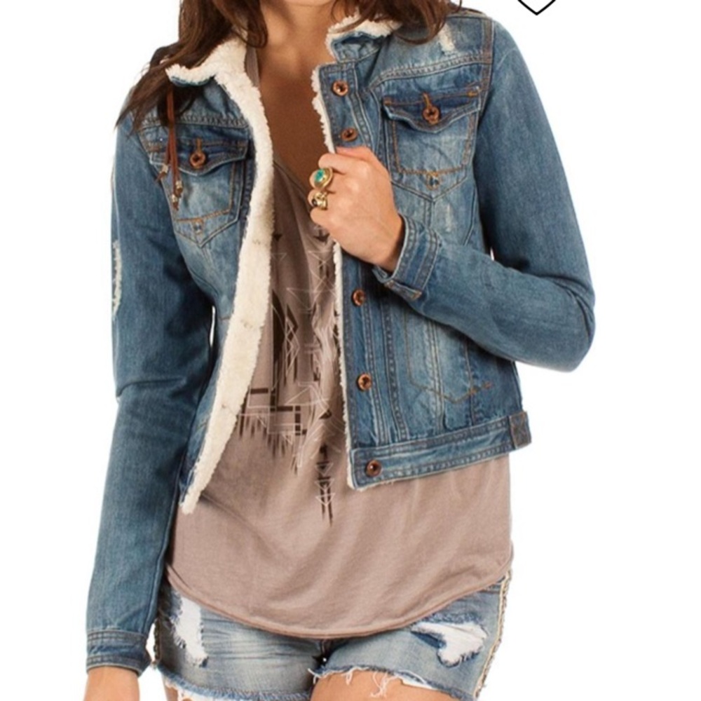 DENIM JACKET || white crow ||